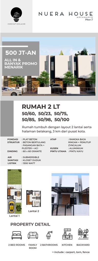 Jual Rumah Lantai 2 Cisaranten Arcamanik Kota Bandung