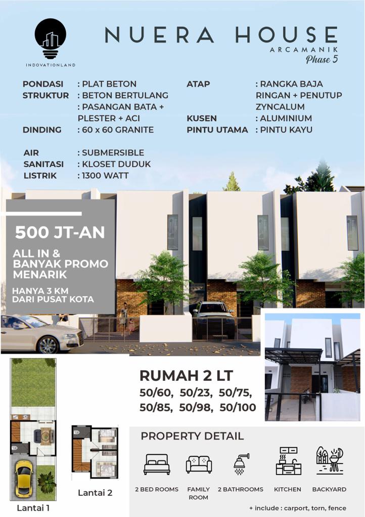 Jual Rumah Lantai 2 Cisaranten Arcamanik Kota Bandung