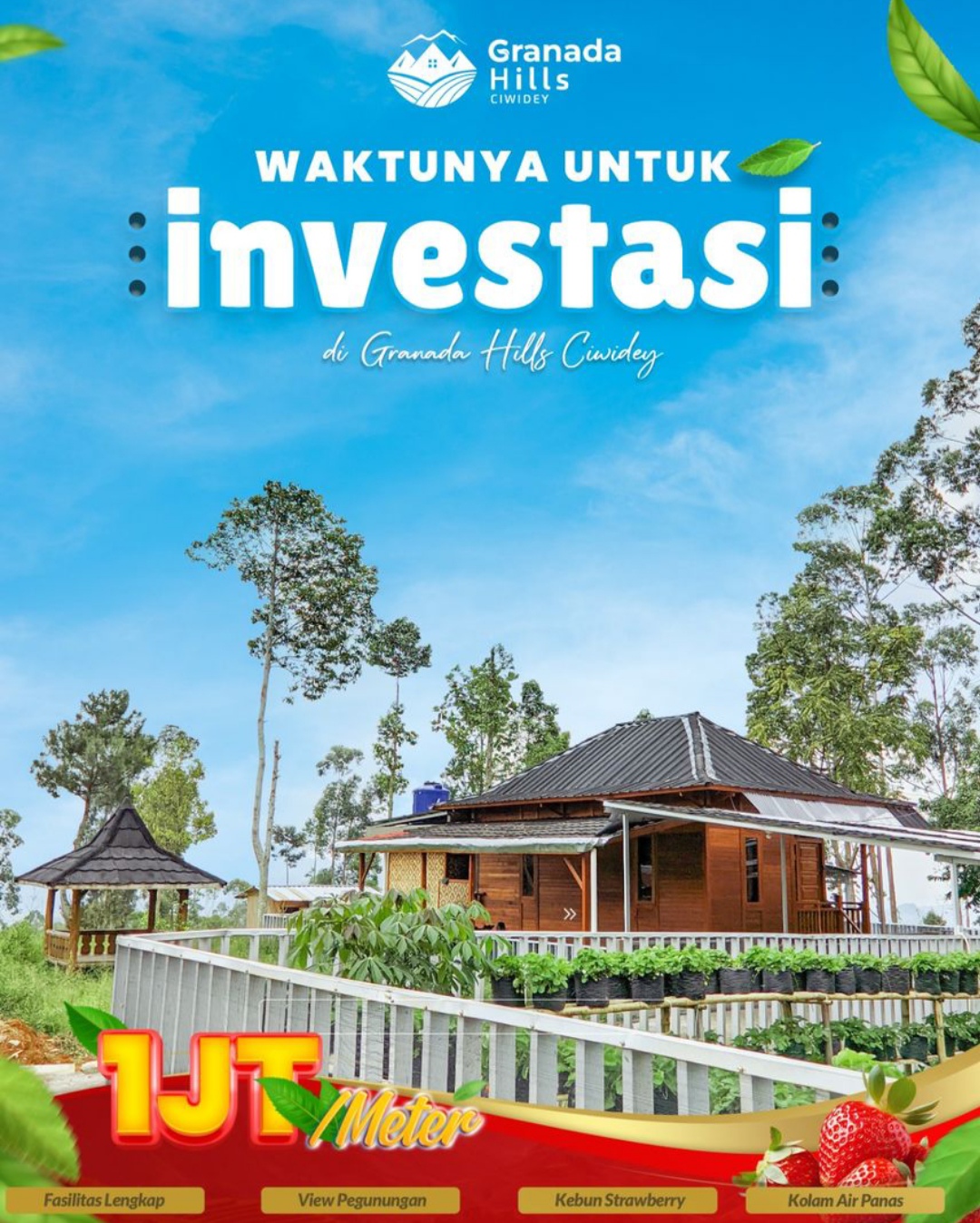 Kavling Kebun Strawbery di Jantung Wisata Ciwidey