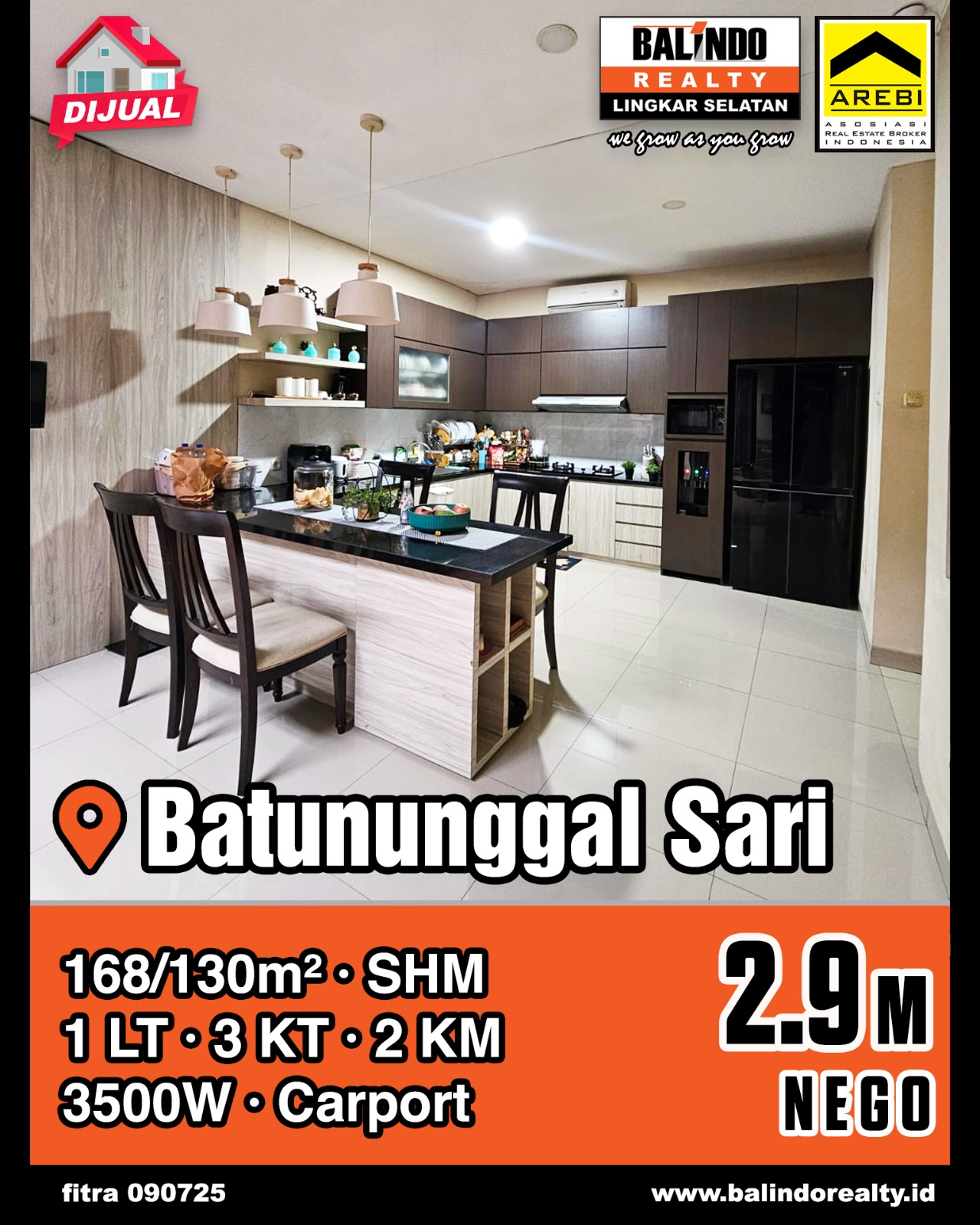 Dijual Rumah Bagus dan Nyaman di Batununggal Sari