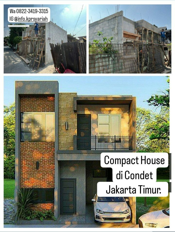 Rumah inden desain compact house di Condet Jakarta Timur