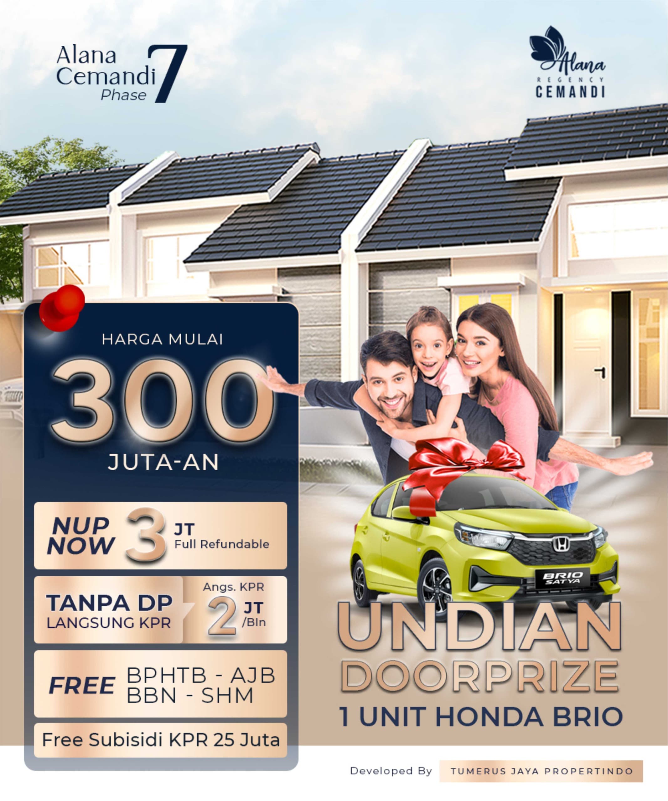 Rumah Alana Tambak Oso Wiguna Rungkut Pondok Tjandra OERR FREE A