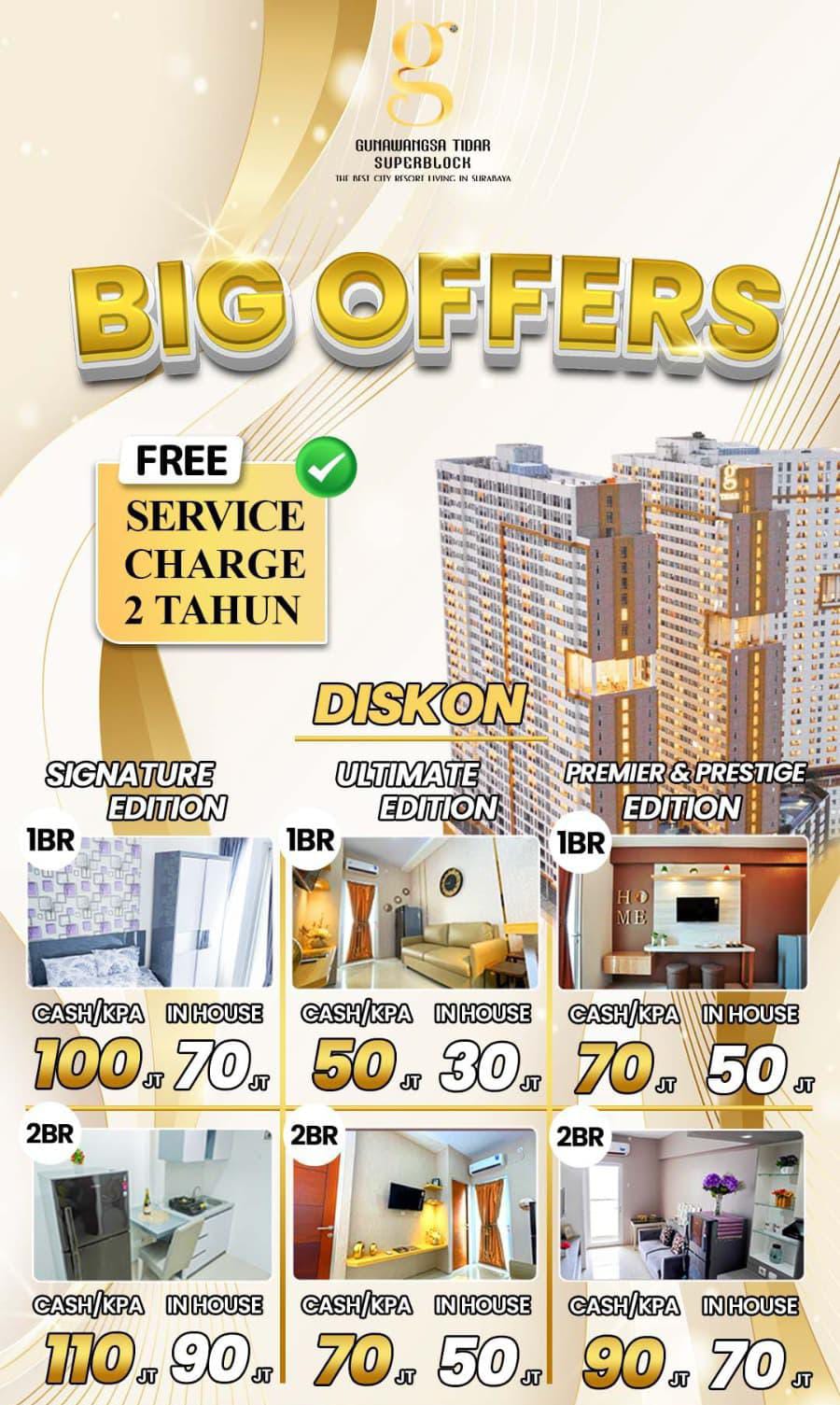 Apartemen Gunawangsa Tidar Tunjungan Pakuwon Kedungdoro Diponego