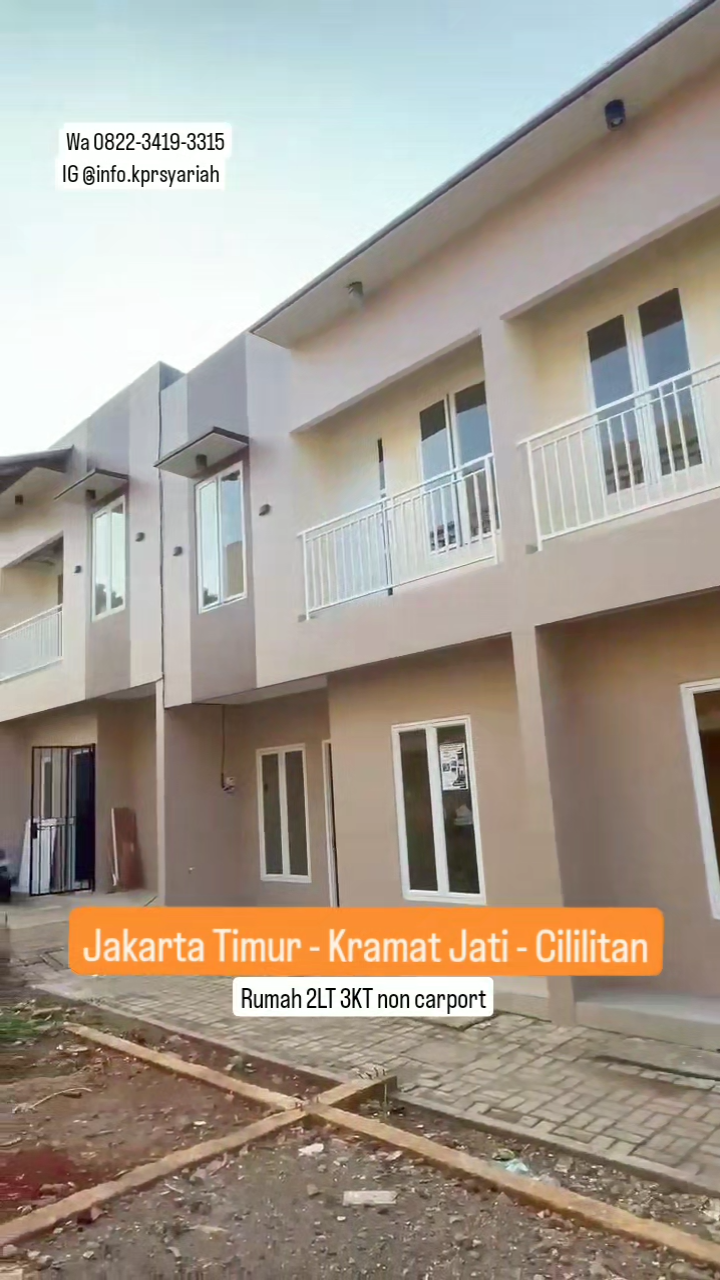 Rumah 2lantai 3kamar di Cililitan Kramat Jati Jakarta Timur