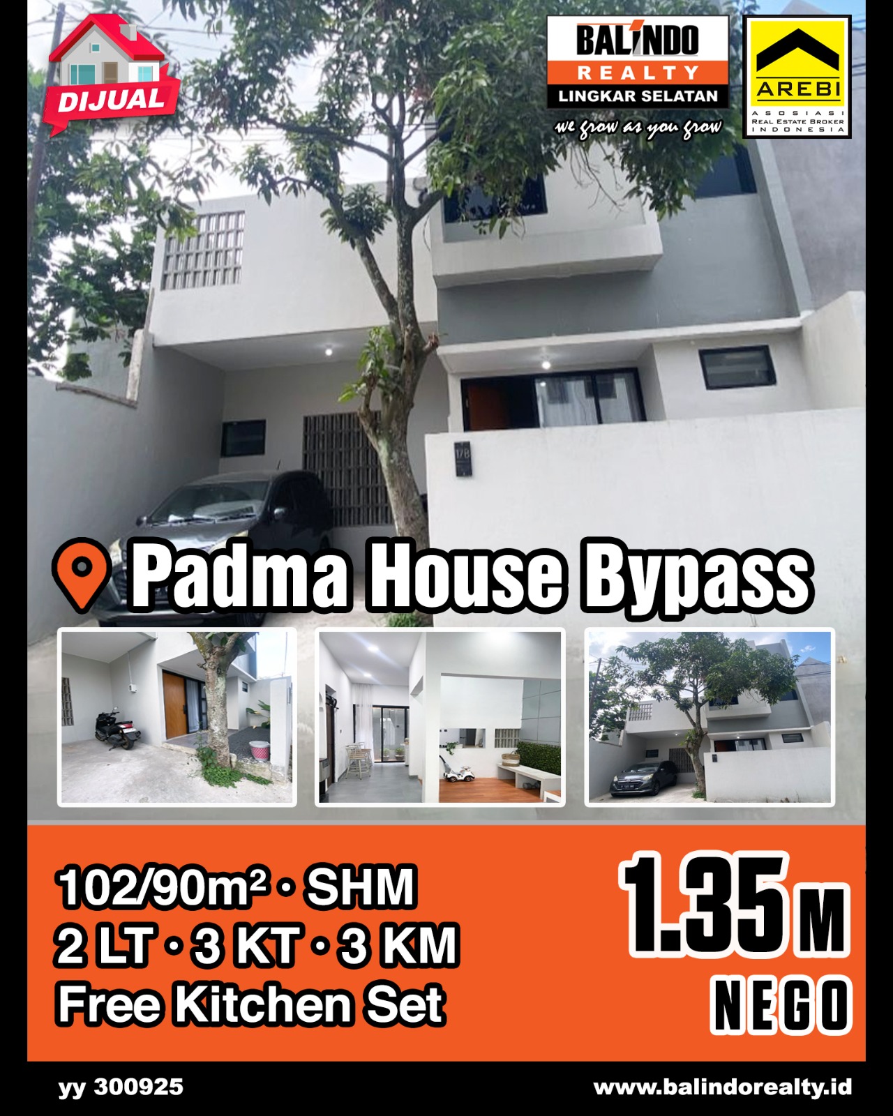 Dijual Rumah Bagus dan Nyaman Free Kitchen Set di Padma House