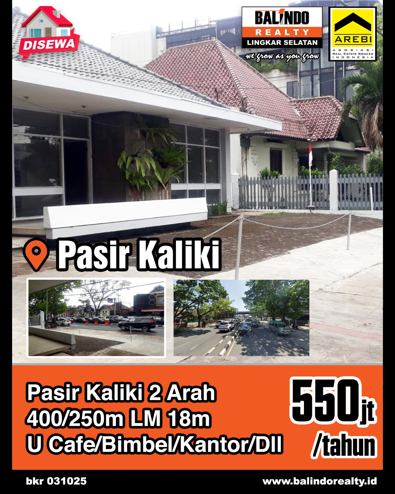 Disewakan Rumah Untuk Cafe, Bimbel, Kantor Dll di Pasir Kaliki