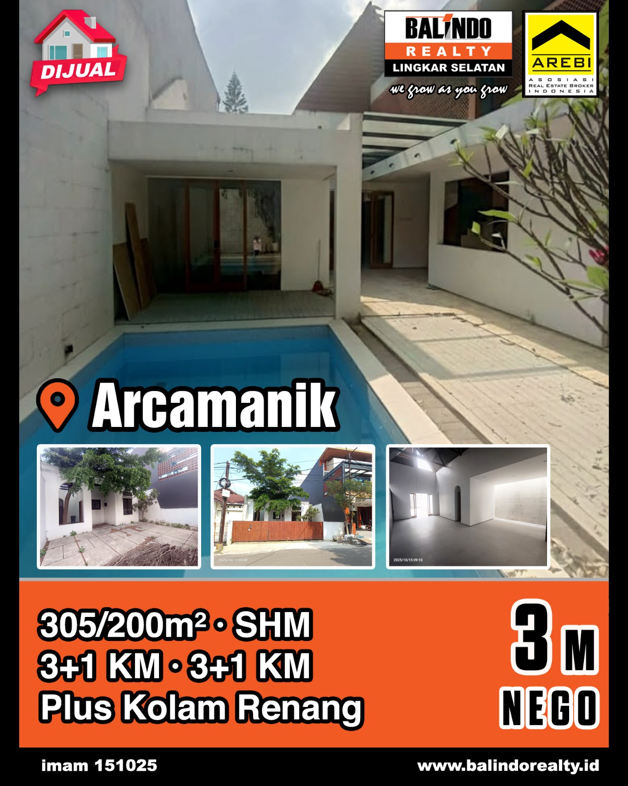 Dijual Rumah 1.5 Lantai Strategis Tengah Kota di Arcamanik