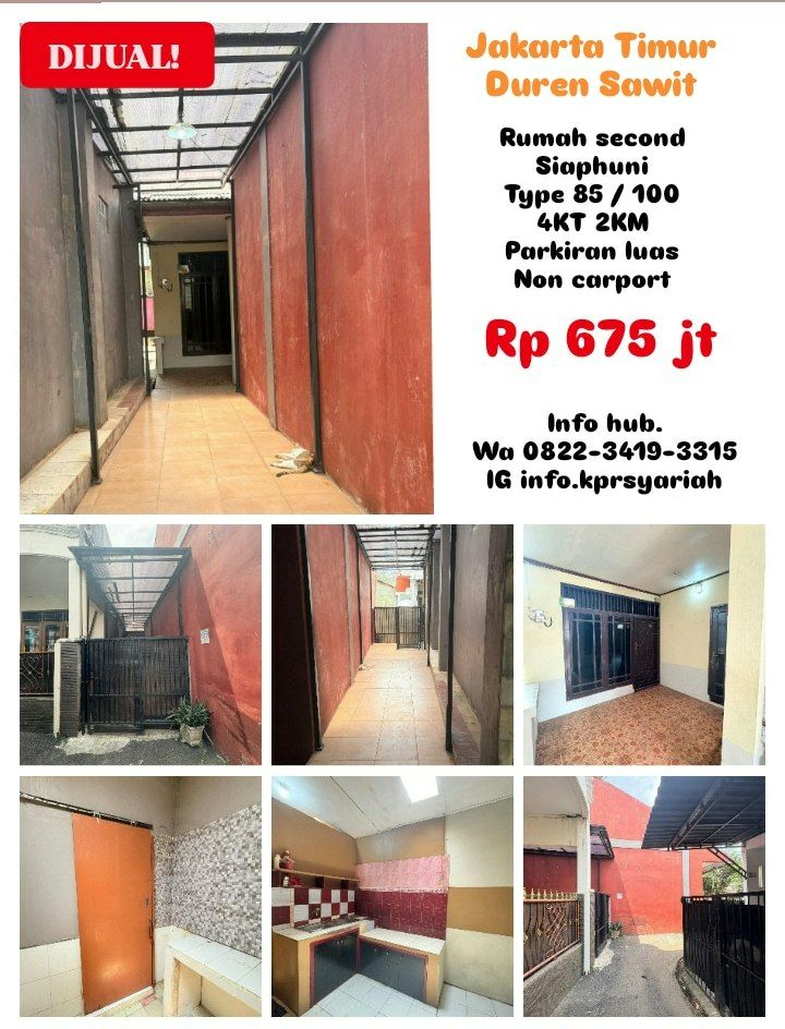 Rumah second luas di Duren Sawit Jakarta Timur