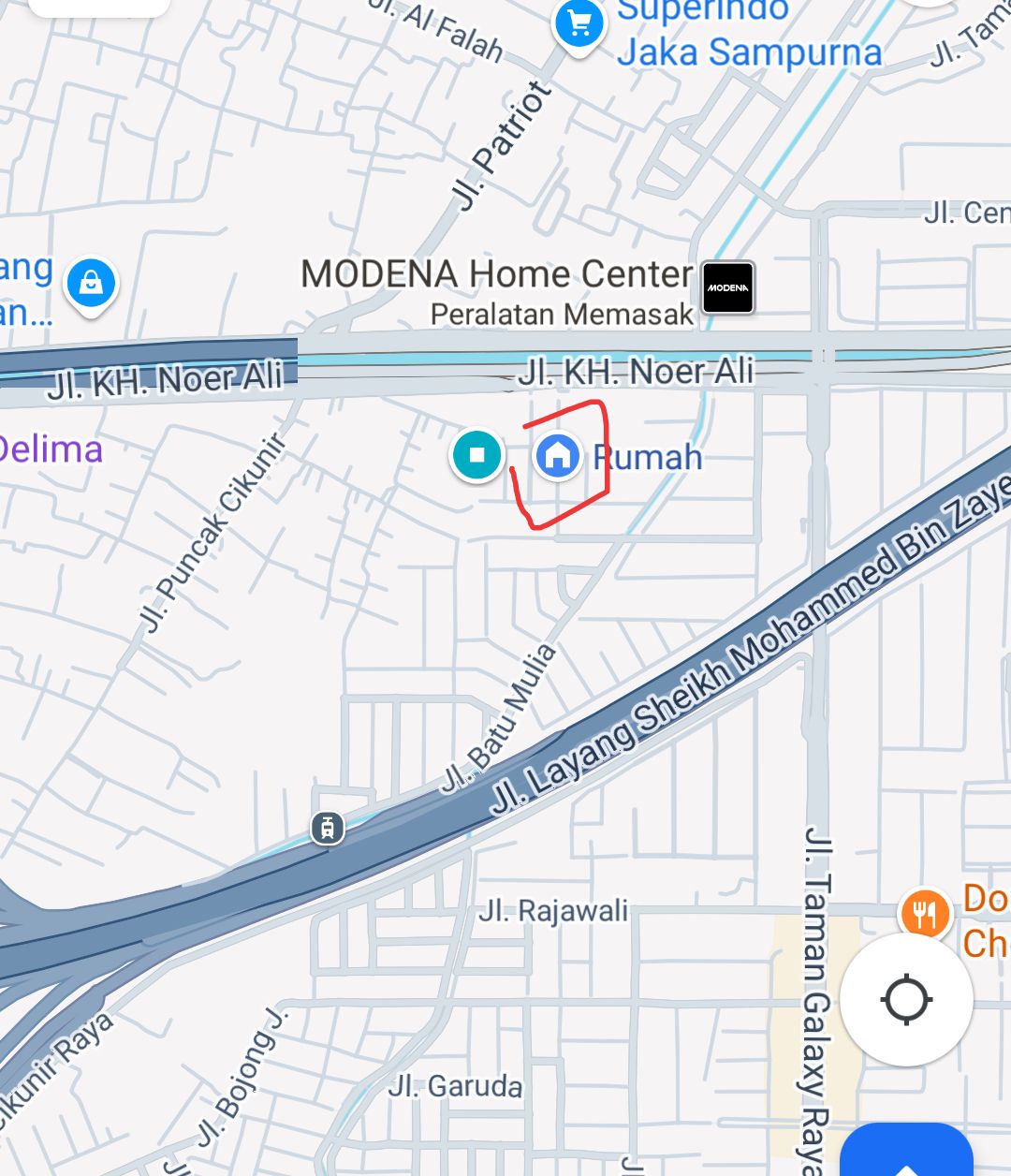 RUMAH 2 LANTAI DENGAN AKSES STASIUN LRT DI PERUMAHAN MASNAGA